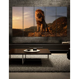 Cuadro Mufasa Rey Leon Poliptico 120cm X 70cm Personalizado