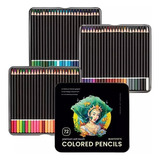 Set 72 Lapices Colores Arte Profesional A Base Aceite Dibujo