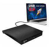 Unidad De Dvd Externa, Usb 3.0 Portatil Cd / Dvd / -rw Drive