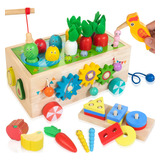 Justwood Montessori Juguetes Para Niños De 1, 2, 3, 4 Año.