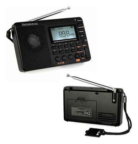 Radio Am Fm, Sintonizador De Radio Digital Recargable