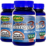 Kit 3 Ômega 3 Alpha Óleo De Salmão 1200mg Unilife 150 Cápsul