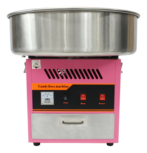 Maquina Algodón De Azúcar Comercial Accesorios, Color Rosa Chicle