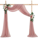 Cortinas De Tela Con Forma De Arco Para Bodas, 3 Paneles, 6