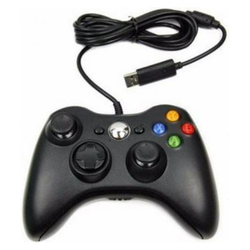 Controle Xbox 360 Com Fio Preto Joystick Techstore