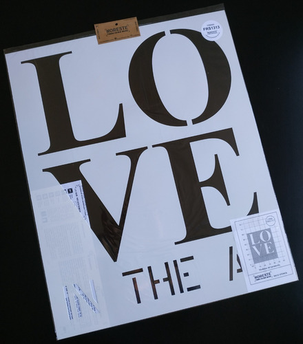 Stencil Love In The Air Frase 50x60cm Frs1313 Noreste Idea 