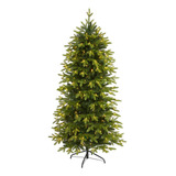 Arbol De Navidad Artificial Con 300 Luces Led Transparentes,