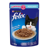 Alimento Húmedo Sobre Purina Felix Gatito  Sabor Pescado 85g