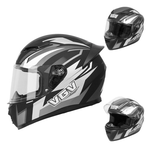 Casco Vgv Para Moto Deportivo Certificado Dot Integral Mica