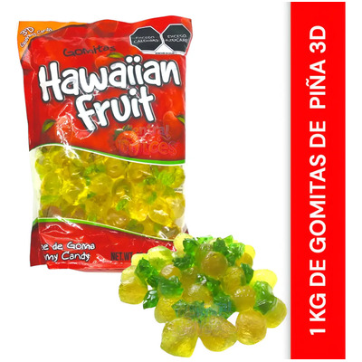 Gomitas De Piña 3 D Hawaiian Fruit 1 Kg Dulce Mexicano | MercadoLibre