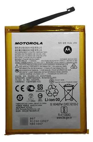 Bateria Motorola Jk50 E40 E7 E7 Power Ei 7 Power