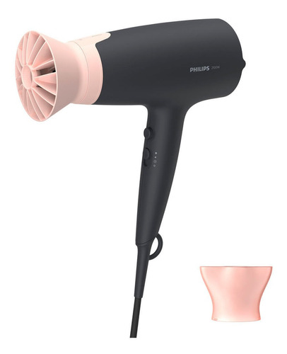 Secador De Pelo Philips Bhd350/10 Negro Y Rosa