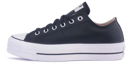 Tenis Converse Plataforma Negro Piel Dama Urban 561681