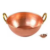 Tacho De Cobre Puro 30 Litros - Alças Bronze - Chapa Grossa.