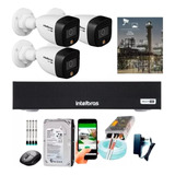 Kit 3 Câmeras Intelbras Fullcolor 1220 Dvr Intelbras 3004