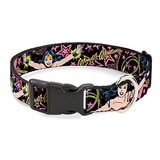 Collar Gato Wonder Woman 1/2  - 6-9  - Negro/rosa