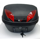 Baul Trasero Motocicleta R7 Racing R02 Negro 42 Lts