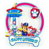 Adorno Para Pastel Top Cake Paw Patrol Luces Led Coleccion