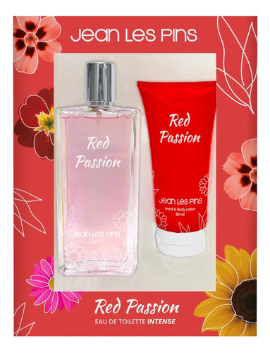 Set Perfume Red Passion Edt 100ml +body Lotion Jean Le Pins