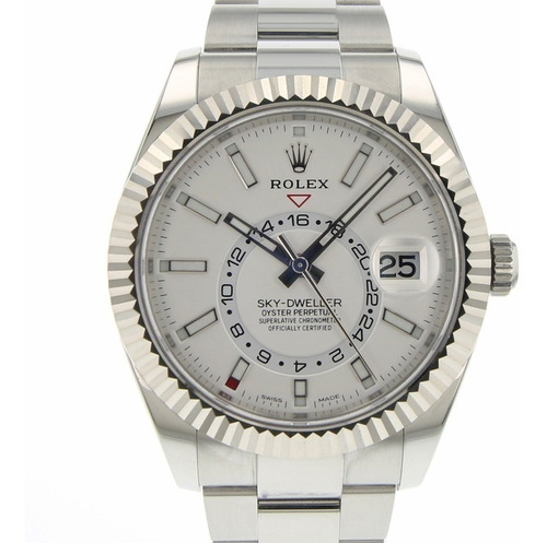 Relógio Rolex Sky-dweller Branco Caixa E Certific Eta 2840