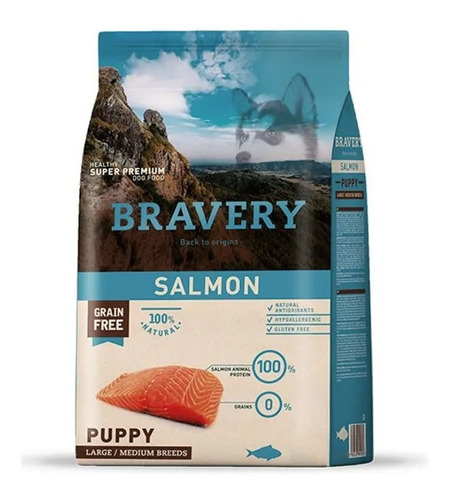 Bravery Salmón Puppy Medium/large Breed 12kg