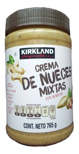 Crema De Nueces Mixtas Con Semillas Kirkland Signature 765gr