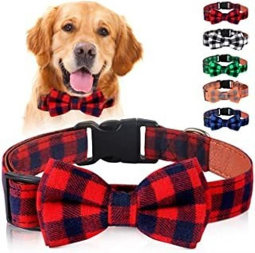 Apasiri Collar De Perro A Cuadros Con Pajarita Para Gato,