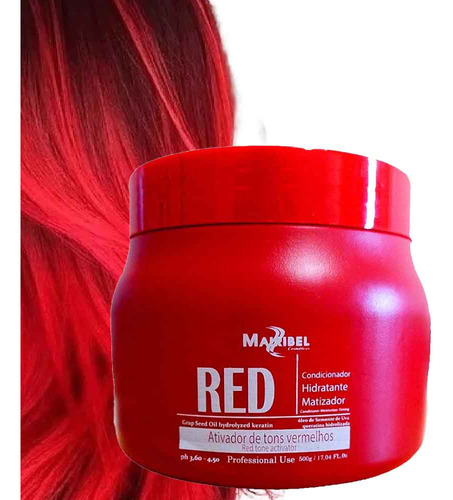 Mascara Matizadora Mairibel Red Vermelho 500g Hidratante
