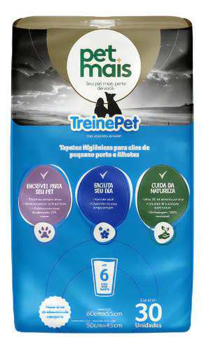 Tapete Higiênico Petmais Treinepet Para Cães 30 Unidades