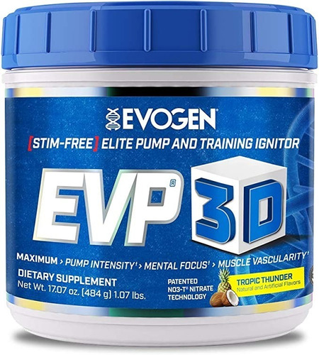 Pre Entreno Evogen Evp 3d Stim Free 40 Servicios Todo Sabor Sabor Tropic Thunder