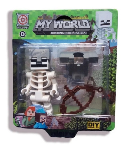 Muñeco D My World Minecraft 8 Cm Tipo Bloque X Unidad