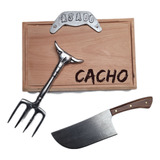  Tabla Madera Asado Personalizada Hacha Inoxidable Garra 