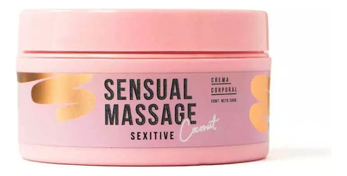 Sexitive Crema Corporal Sensual Massage  Perfumada Coconut