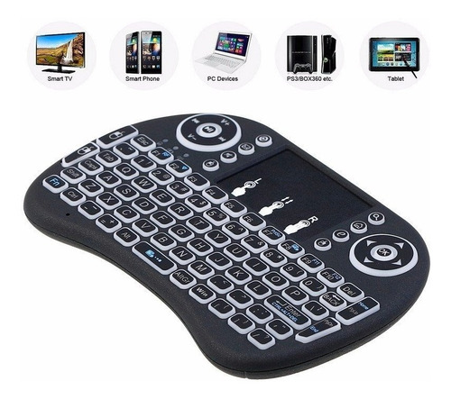 Mini Teclado Inalámbrico Mouse Pad Tv Box Smart Pc Bonificad