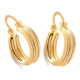 Argollas Criollas Laminado En Oro 18k Calidad Cracco A23980