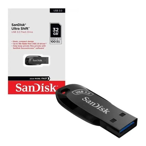 Pendrive Sandisk Ultra Shift 32gb Usb 3.0 100mb/s Original