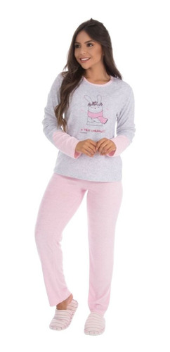 Pijama Especial Plus Size  Frio  Adulto  Inverno Longo Plush