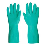 Guantes Nitrilo Flocado Verde (par)