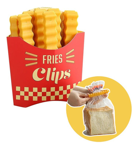 12pz Selladores De Bolsa Clips Bolsa De Papas Fritas Cocina