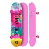 Skate Montado Cisco Truck/roda/lixa Rosa Fem Tie Dye 8.0