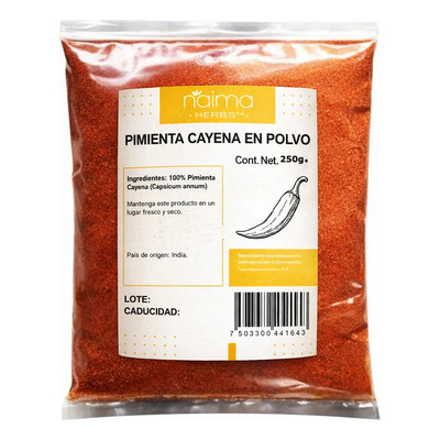 Pimienta Cayena Cayenne En Polvo Premium 250 Gramos