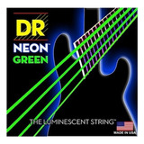 Cuerdas P/bajo Eléctrico Dr Neon 45-105 Verde Ngb5-45