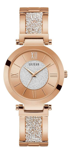 Reloj Guess Aurora W1288l3, Color De La Correa, Oro Rosa, Color Del Bisel, Oro Rosa, Color De Fondo, Oro Rosa Y Plata