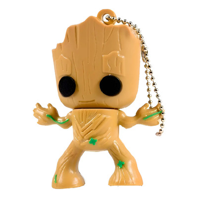 Memoria Usb 64gb Metálico Marvel Avengers Baby Yo Soy Groot Dorado