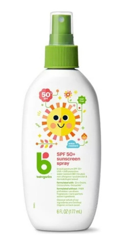 Protetor Solar Babyganics Spray 177ml Spf 50+ Importado Eua