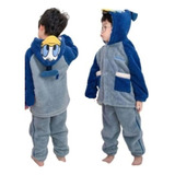 Pijama De Polar Invierno Para Niños De Dormir Gruesa Peluda1