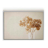 Quadro Canvas Grande Moldura Flor Nude Elegante 150x100