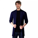 Saco Sueter Cardigan Casual Largo Abierto Para Hombre 3008