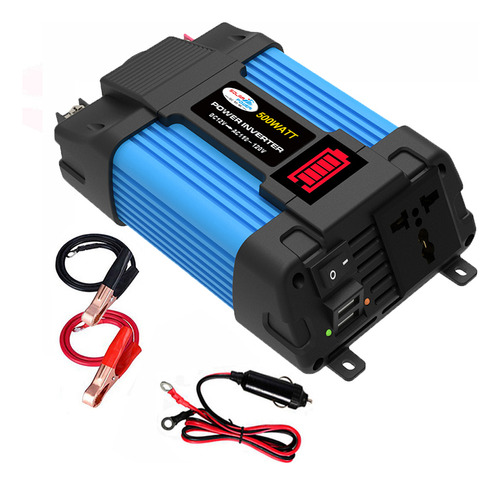 Inversor De Potencia 500w Dc 12v.ac 110v Cargador De Coche