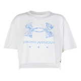 Remera Under Armour Big Logo Mujer Training Celeste